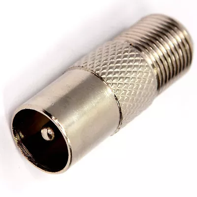 F Type Socket To Coax RF IEC Aerial Plug Male Adapter Twist On Connector X 25 • £6.69