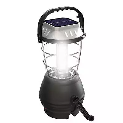 Solar Powered Crank Dynamo Battery Operated Lantern- 4 Ways To Power • $19.98