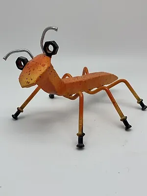 Railroad Spike Folk Art Ant Figure Google Eyes Vintage Nuts Nails Insect Signed • $28