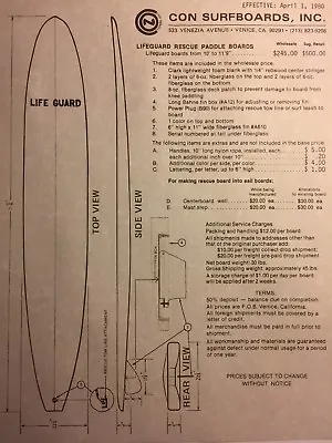 CON Surfboards“LIFEGUARD Cost”1960-90 Santa Monica/Venice Surf(jacobsvelzybear • $9