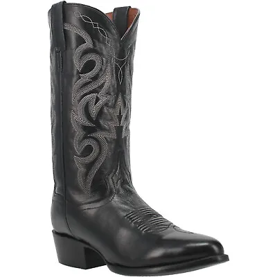 Dan Post Mens Milwaukee Cowboy Boots Leather Black • $199.99