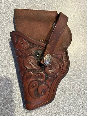 Vintage Holster Hand Carved Small Cal 22  32 Small Frame • $4.99