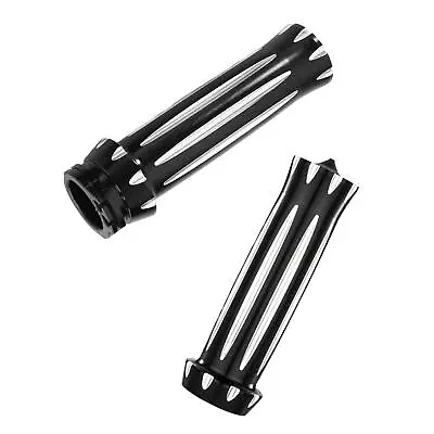 2x Motorcycle Handlebar Grips For 25mm 1 Inch Aluminum Alloy Throttle Grips Fit • $51.71