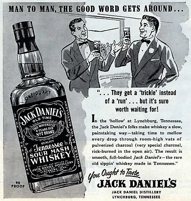 Jack Daniels Whiskey Vintage Poster Bar Quality Wall Art  Choose Your Size • $12.90