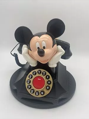 Mickey Mouse Phone Push Button Rotary Style Vintage • $38