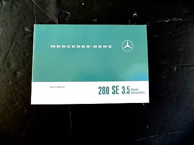 1971 Mercedes 280se/c 3.5 Coupe Convertible Owners Manual  W111 • $229.99