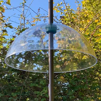 £16.99 • Buy Squirrel Proof Baffle Protection For Wild Bird Feeders Clear Dome Hanging Guard