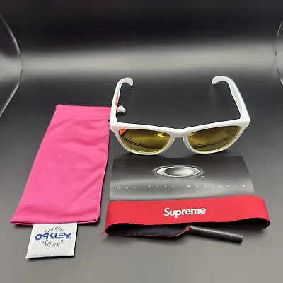 Oakley Supreme Frogskin Polished White W/24k Iridium Lenses • $950