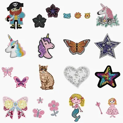 Sew On/Iron On Embroidered Motifs Patches Fabric Applique  - Choose Designs • £3.99