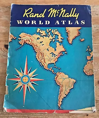 Vintage 1941 Rand McNally World Atlas Book - VTG World War II Era Map • $19.99