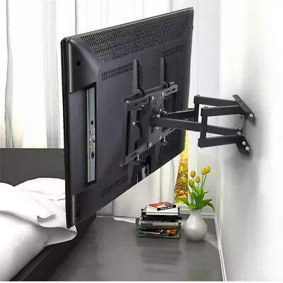 Heavy Duty Full Motion Swivel Double Arm Wall Mount TV Bracket 32 42 50 55  Hang • $37.96