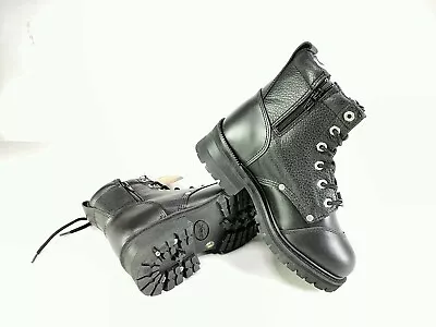 Tucker Rocky Boots Black Size 8W River Road DBL ZIP FLD BT 8.5 KW-2001-145-1 • $49.99