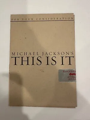 Michael Jackson's This Is It FYC DVD Columbia 2009 Promo Awards Screener RARE • $18.99