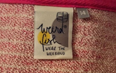 £15 • Buy Weird Fish Ladies Pink Striped Hoody