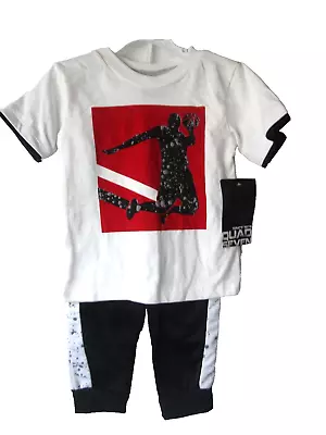 Quad Seven Baby Boys' 2-Piece Set Outfit Short Sleeve T-shirt/Pants Size 24 M • $10.65