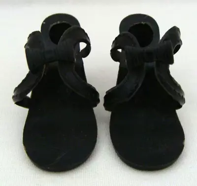 Miss Revlon Cissy Black High Heel Sandals Shoes With Bow For 18  Doll • $26.99