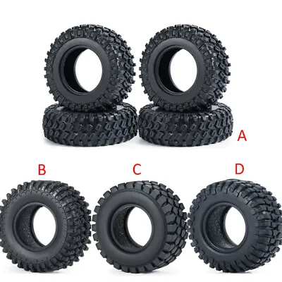 Soft Rubber Extreme Mud Terrain 1.0  Wheel Tires For 1/24 RC Crawler Axial SCX24 • $12.01