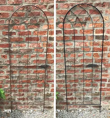 Climbing Plant Wall Metal Trellis Arch Flower Curved Round Top Garden Trellises • £34.98