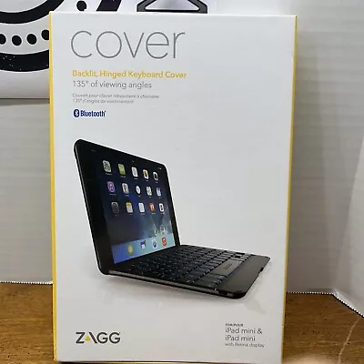 Zagg Folio Hinged Keyboard IPad Mini Bluetooth Retina Display. 135 Degree Viewi • $22.49