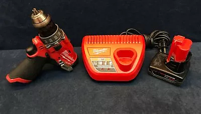 Milwaukee 2504-20 M12 Fuel 1/2in. Hammer Drill XC 3.0  Battery & Charger • $74.99