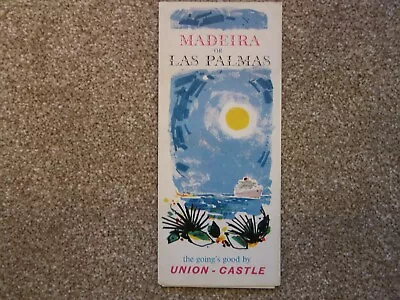 Union Castle Line Madeira/las Palmas 1962 Sailings And Fares • £10