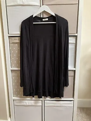 Ladies Matalan Black Long Line Cardigan Size 10 • £3.99