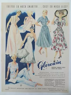 Vintage Australian Advertising 1950 Ad GLOROWIN CLOTHING Lingerie Frock Art  • $14.95