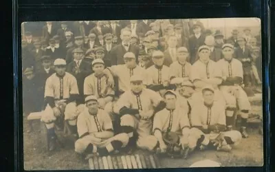 C1910-1920 Real Photo Rppc Baseball Post Card Oconto WI Team Great Eye Appeal • $40