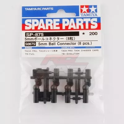 Tamiya 50875 RC Car 5mm Ball Connector Set (8pcs) For XV01/FF03/M06/MF01X/DB01 • $4.40