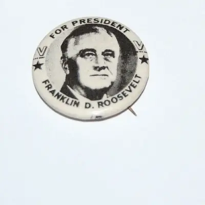 1944 V VICTORY FDR Franklin D. Roosevelt Campaign Pin Pinback Button PRESIDENT • $29.95