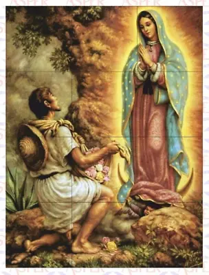 Virgen De Guadalupe 12pc CERAMIC TILE MURAL 24 X32  Backsplash Mosaic Wall Decor • $199