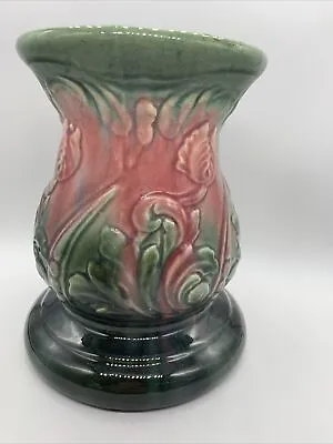 Antique Weller Style Art Nouveau Floral Majolica Drip Glaze Plant Stand Pedestal • $185