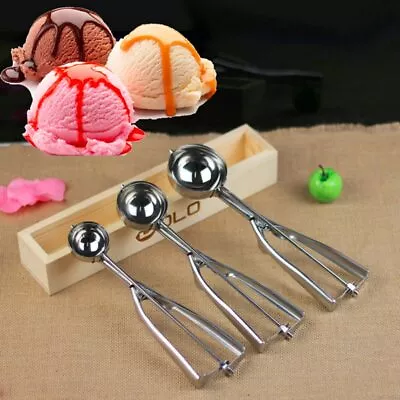 6cm/5cm/4cm Ice Cream Mash Potato Dough Food Spoon Scoop Kitchen Stainless Steel • £6.49