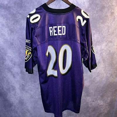 Vintage REEBOK Baltimore Ravens Ed Reed NFL Jersey - Men’s XL Authentic • $49.99