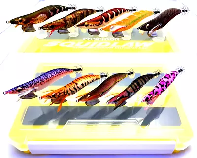 EVERGREEN EGI BANCHO # 3.5 X 5 & 3.0 X 5 Colours + Case As Pictured Squid Jigs   • $349