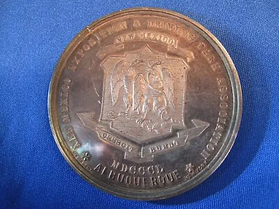 $2495 • Buy 1884 Silver Award Medal NEW MEXICO TERRITORY. Awarded To Mrs. Prof. J. G. Lemmon