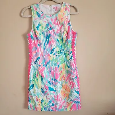 NWT LILLY PULITZER Mila Sparkling Sands Shift Dress Size 4 Resort Summer • $149.99