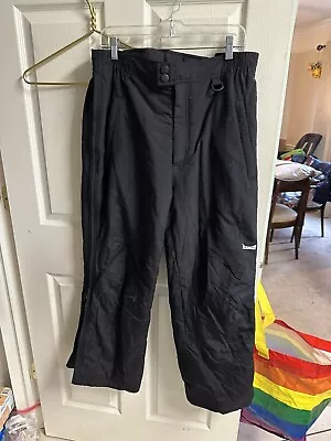 Marker Ski Snow Pants Size Large Snowboarding Vintage Black Y2K Short Nylon Zip • $21