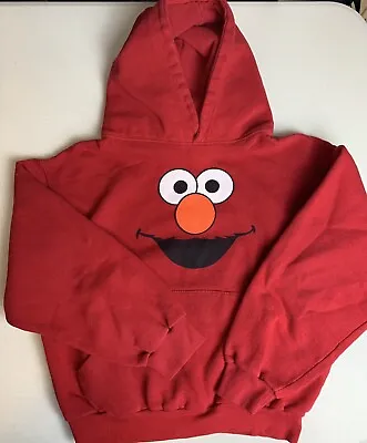 Sesame Street Red Elmo Full Zip Hooded Jacket Youth Size XL 18 Preowned EUC • $17