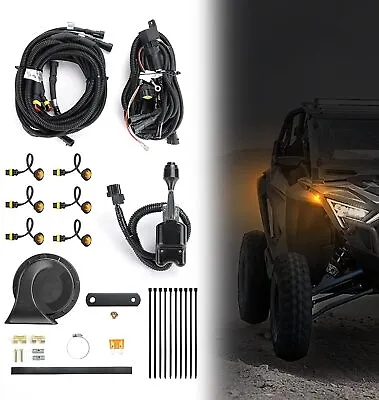 UTV ATV LED Turn Signal Light Kit W/Horn Toggle Switch For Polaris Can Am Honda • $99.99