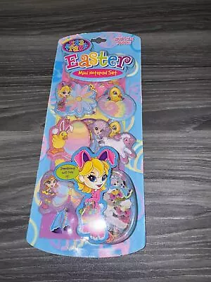 Vintage Lisa Frank EASTER Mini Notepad Set NEW Bunny STICKERS • $9.99