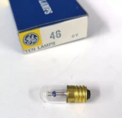 2-PK #46 6.3V .25A MINIATURE BULB Light Specialty LAMP FaBuLouS NEW GE 25484 • $8.95