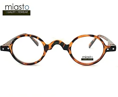 ~lot Of 2~ Miasto Small Mini Oval Round Retro Reader Reading Glasses+1.50 Brown • $28.99