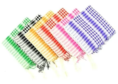 £8.34 • Buy Shemagh Desert Keffiyeh Arab Scarf Muslim Head Neck Military Shawl Arabic Cotton