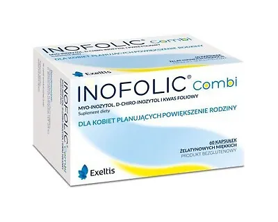 INOFOLIC COMBI 60 Pregnancy Folic Acid Myo-Inositol D-Chiro-Inositol • £34.99