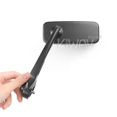 Bar End Mirrors Classic Black Fits Moto Guzzi Audace V9 Bobber Threaded OEM Bar • $93