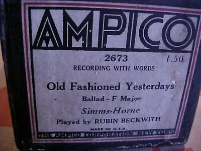 Ampico Old Fashioned Yesterdays Player Piano Roll • $4.99