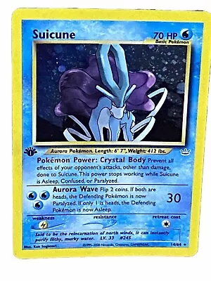 2001 1st Edition Suicune - Neo Revelation 14/64 Holo Rare Pokemon • $149.99