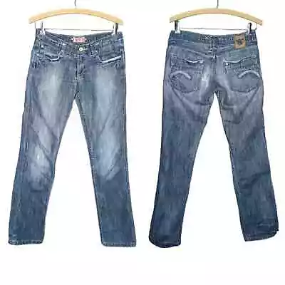 Y2K Vintage H&M Naturale Unique Distressed Medium Blue Wash Jeans Sz 28 Waist • $11.99