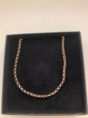 Antique 9ct Rose Gold Belcher Chain Necklace 18” Length 7g • £260